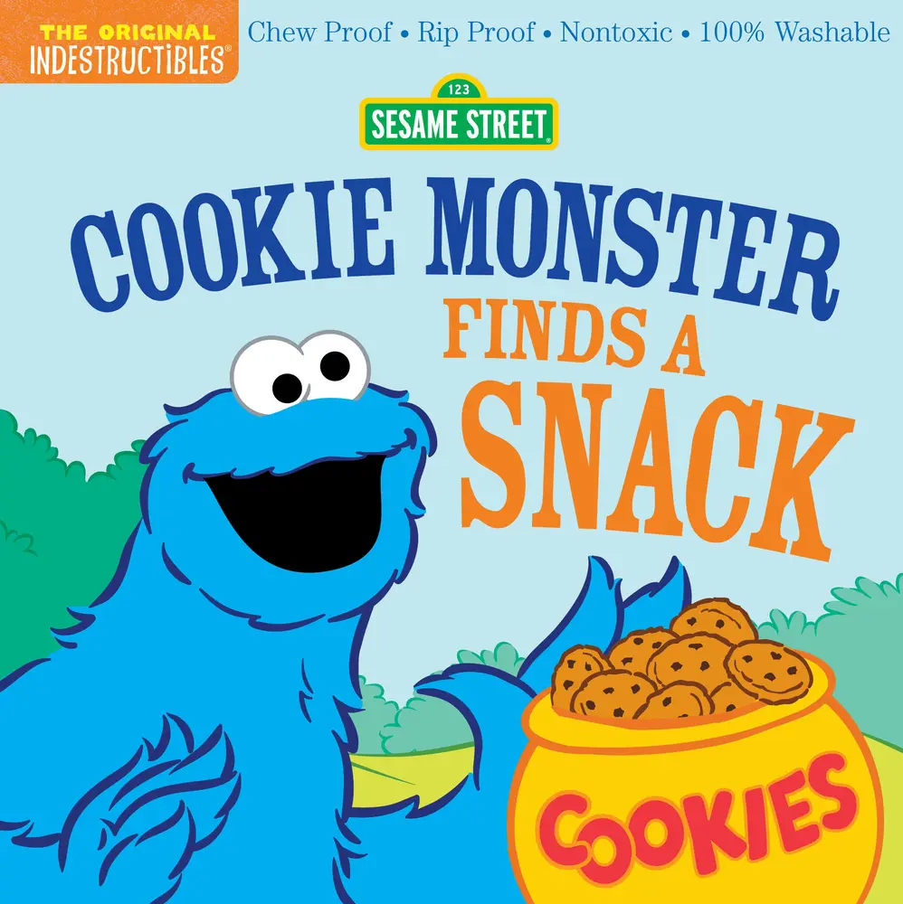USED Indestructibles: Sesame Street Cookie Monster Finds a Snack Paperback Book - Chew Proof, Rip Proof, Nontoxic, 100% Washable - Baby & Newborn Educational Office/School Supplies