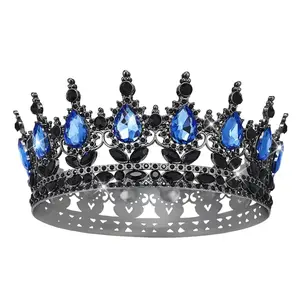 Queen Crown Rhinestone Wedding Crowns and Tiaras for Women Costume Party Hair Accessories Princess Birthday Crown Crystal Bridal Crown