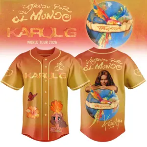 Viajando Por El Mundo Tropitour Jersey Limited Edition 2026 Orange, Fan Gift