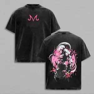 Saiyan Unisex Washed outfits men women streetwear graphic washed tees cotton Anime tank tops gifts