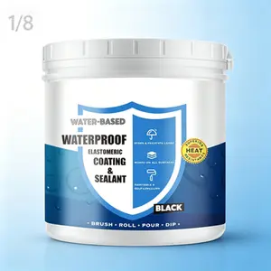 Heavy Duty Elastomeric Waterproof Sealant - 3X Stronger Liquid Coating for Foundation, Pond & Roof Repair - UV Resistant & Body Safe Membrane for Concrete, Metal & Wood - 1 Quart Professional Grade - Flexible Crack & Leak Repair Solution