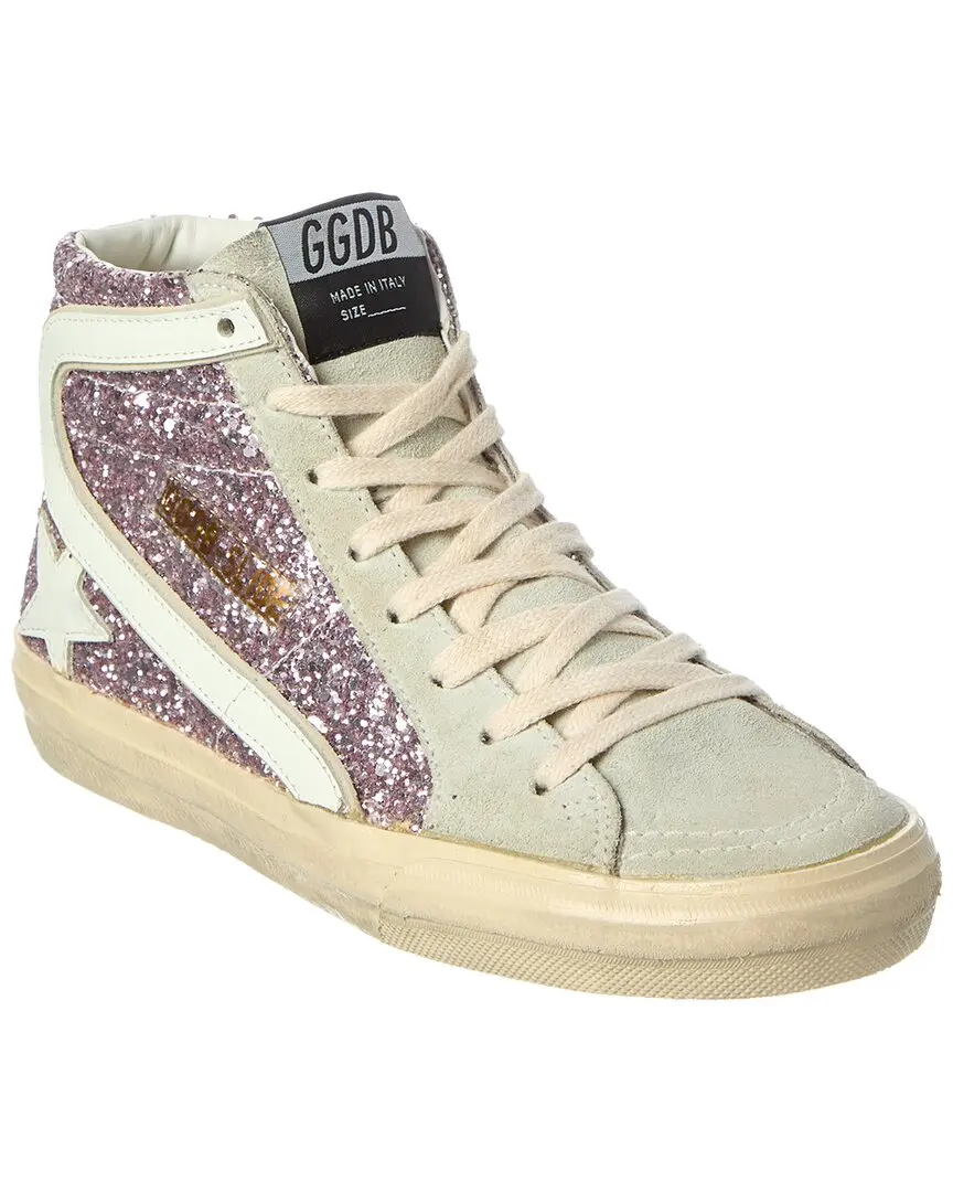 Golden Goose Slide Glitter & Suede Sneaker