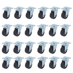 TikTokShopBlackFriday findmall  Swivel Caster Wheels 24 Pack 2 Inch Rubber Base with Top Plate and Bearing