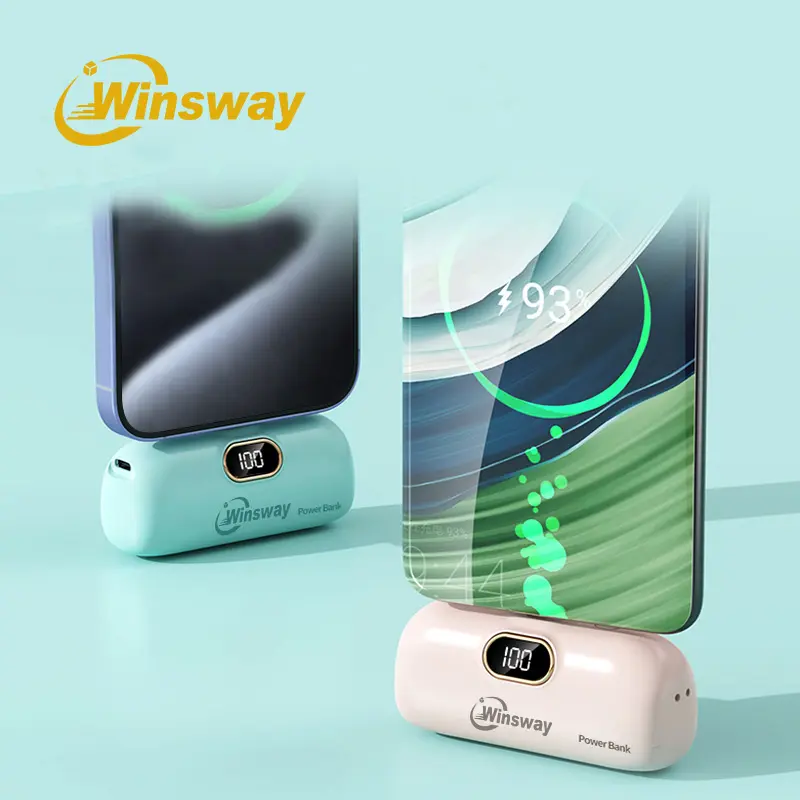 5000mAh Mini Power Bank, 22.5W Fast Portable Charger with 3 Outputs & LED Display, Lightweight Compact Phone Battery Pack portable  wall  charger external  battery portable  chargers