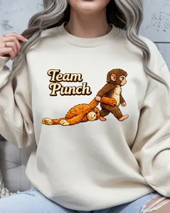 tom & jerry Unisex Longsleeve Round Neck Sweater, Classic Fitted 50% Cotton 50% Polyester Yarn Pullover with Spandex, Rib Knit Soft Pre-shrunk Casual Cartoon Print Slogan Autumn Athletic Clothes, Orange Fabric Top, Hoodie, Women's Clothes, Sweatshirt