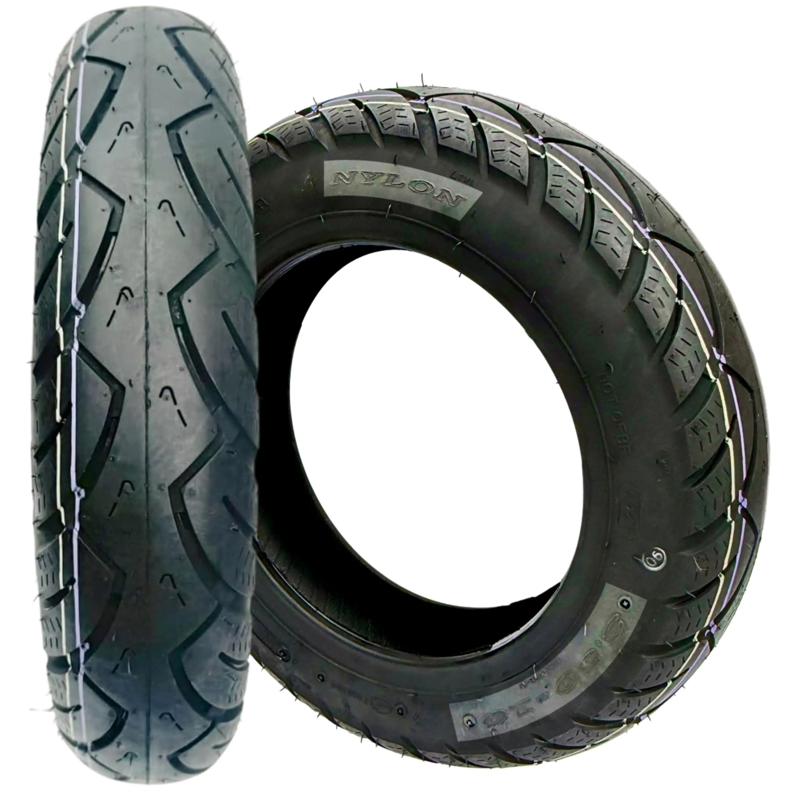 (2-Pack) 3.50-10 Tubeless Street Tires for Electric Scooters, Gas Mopeds - 10 in. Rim Fit, Front/Rear Use, Durable, Excellent Traction, Enhanced Cornering Control, Improved Mileage, Scooter Wheels