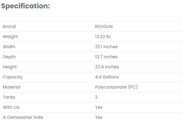 [FLASH SALE]  ROVSUN 4.4 Gallon Juice Beverage Dispenser with Ice Container