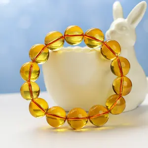 Natural Citrine Beaded Bracelet – Handcrafted Gemstone Jewelry for Abundance, Positivity & Solar Plexus Chakra Healing
