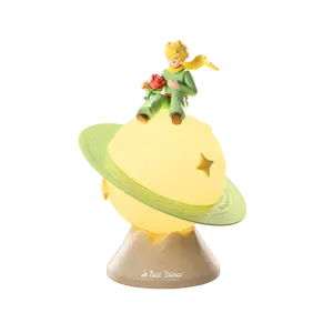 MARTUBE The Little Prince Rose Planet Lamp - 2 Adjustable Brightness Levels, Touch Control, Breathing Light Mode with Smart Timer & Sleep Companion, 360° Rotating B612 Planet, 3 Lighting Modes, Le Petit Prince Gift for Girls Kids