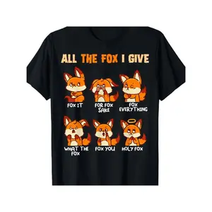 look at all   i give funny   no fox   t shirt 100 cotton comfortable stylish   christmas black -1