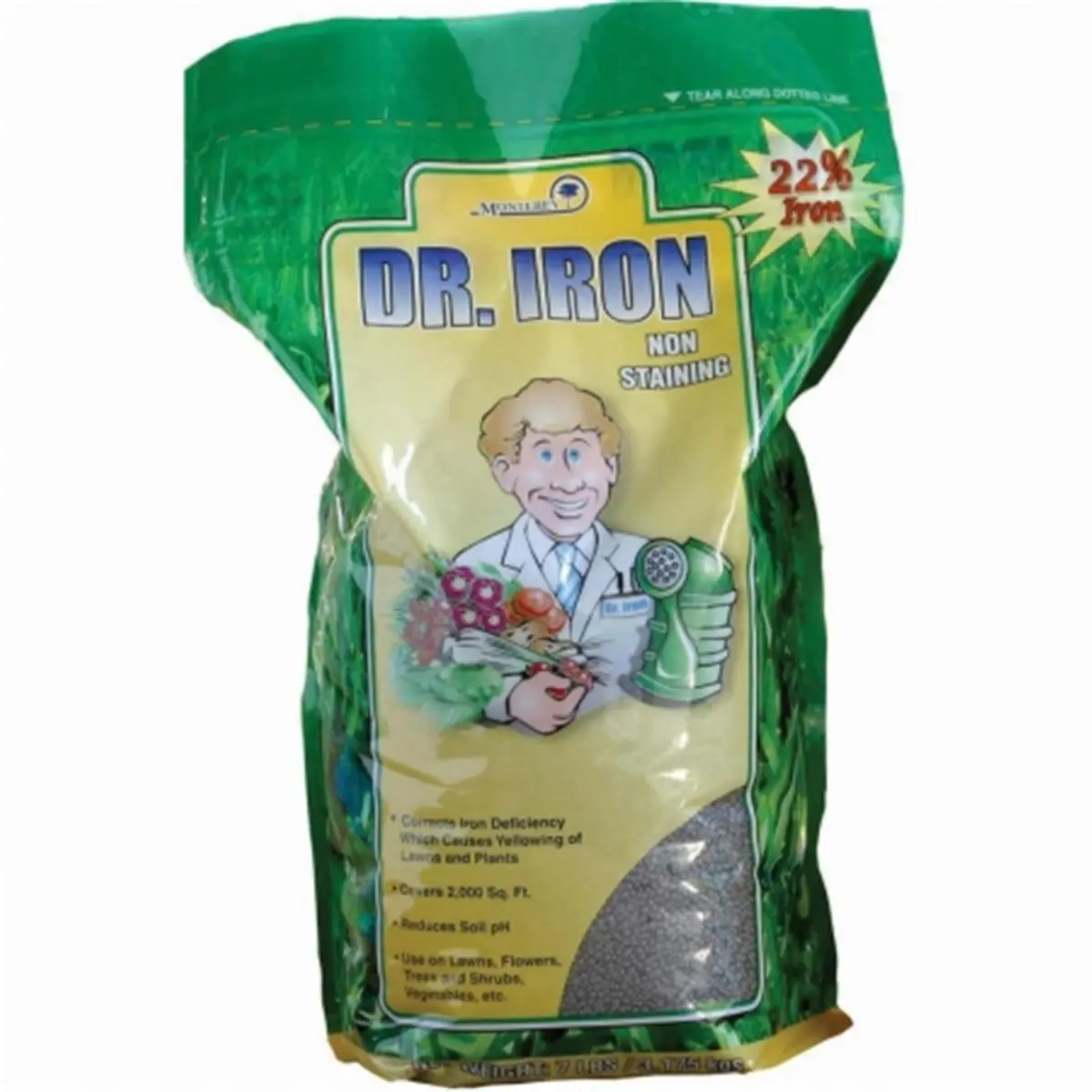 212 MAIN Monterey 7 No. Dr Iron Fertilizer Soil, Resealable Bag for Lawn and Garden Supplies