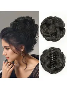 Fluffy Voluminous Messy Bun Scrunchie Claw Clip Synthetic Hair Updo Accessories Fake Hair Bun