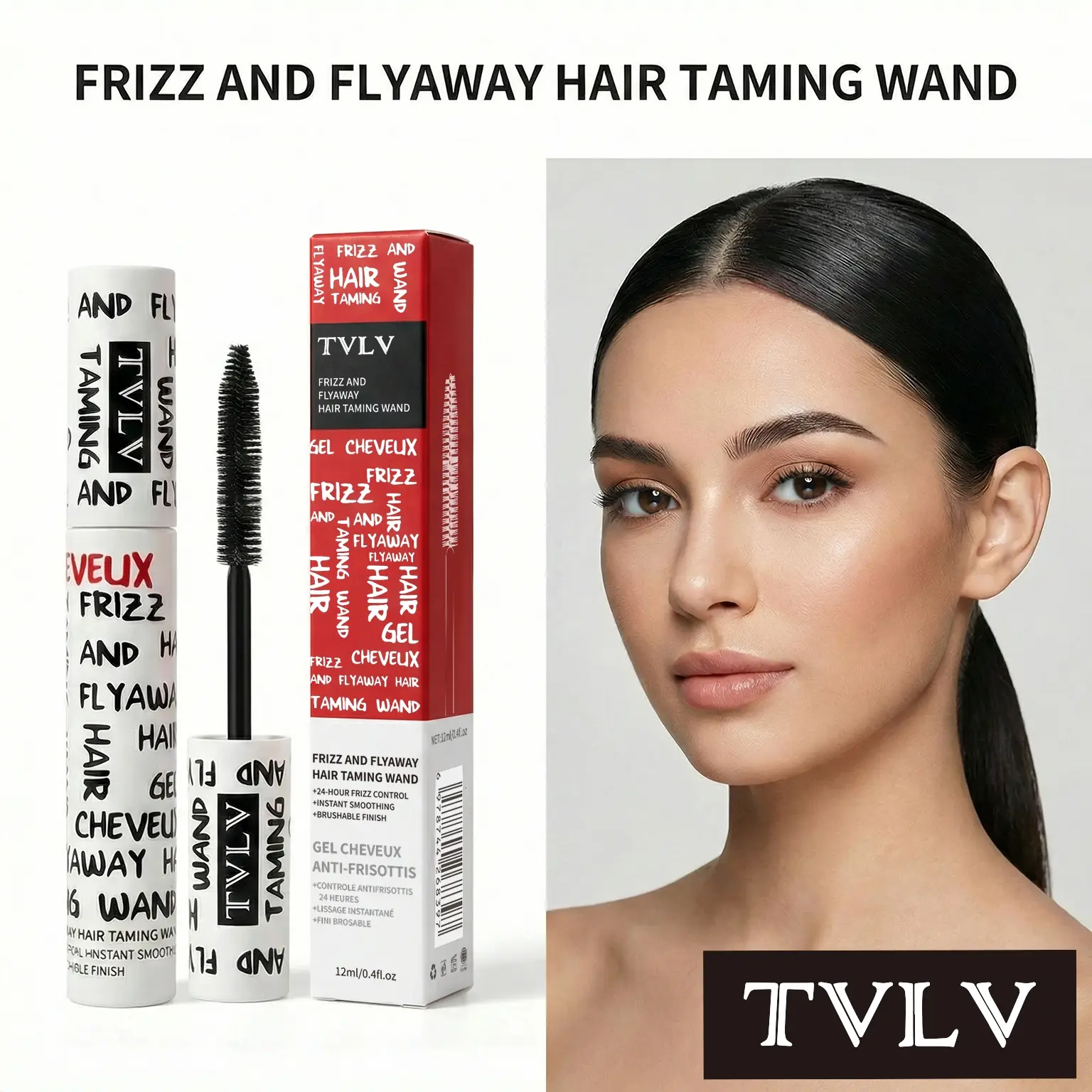Frizz & Flyaway Hair Taming Wand - 24H Frizz Control & Instant Smoothing Hair Smoother for All Hair Types Haircare Hair Tool Hair Products