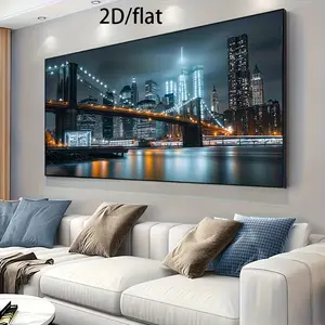 Wooden Framed Canvas Painting2D/ Flat 1 piece Modern Winter Landscape canvas Art Living Room Bedroom Decorative Painting Modern Frameless Hanging Painting Wrapped in canvas