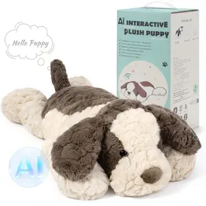 MOREFEEL AI Interactive Talking Plush Toy Dog Google AI-Powered Smart Stuffed Toy for Kids Age 3+ with Long-Term Memory Multi-Languages Parental Control App