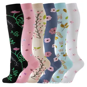 Women's Quick-Dry 20-30mmhg wide calf booster sock polyester athletic sock New Compression Sock Bundle - Versatile Calf Sleeves, Full-Length Yoga Socks, Gradient Compression Stockings for Running, Cycling, Gym Workouts, and Daily Wear performance recovery