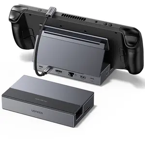 UGREEN Steam Deck Dock 9-in-1 USB C Docking Station with Foldable Stand, 4K@120Hz DP, Gigabit Ethernet, PD 100W, 10Gbps USB A&C 3.2, TF/SD for Steam Deck, Rog Ally, ROG Xbox Ally, Legion Go etc.
