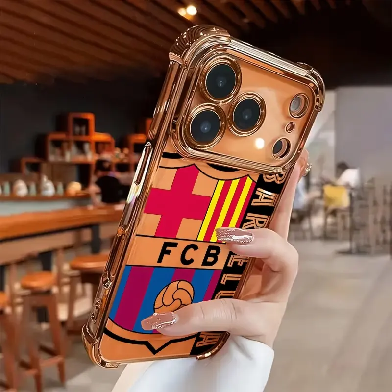 Electroplated Transparent TPU Airbag Smartphone Case - Shockproof Soft Cover for iPhone 17 Pro Max,16,15,14,13,12,11 - Stylish iOS Device Accessory