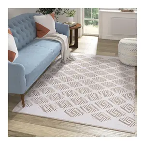 Ox Bay Diamond Flatweave Cotton Blend Indoor Rug, 2' x 8'