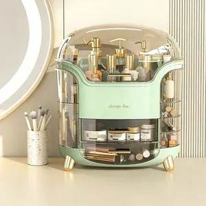 UFORU Large Makeup Organizer, Countertop Vanity Organizer, Waterproof & Dustproof Skincare Storage for Bedroom & Bathroom, Clear Multi-Style Design