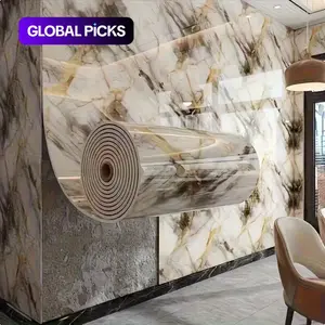 Aozey Marble Wall Sticker Roll, Self-Adhesive Wallpaper, Peel and Stick Wall Panel, Detachable Vinyl, Kitchen & Bathroom Countertops