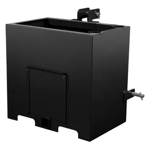 3 Point Ballast Box, 5cu.ft 800lbs Capacity, Heavy Duty Steel Category 1 Tractor Tool Box, Standard 2 Inch Hitch Receiver, 3 Point Hitch Tractor Attachment