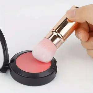 1pc Retractable Kabuki Makeup Brushes, Travel Face Blush Brush, Highlighter Portable Powder Brush