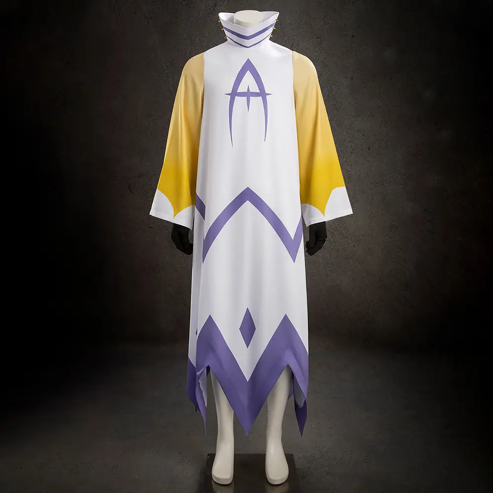 Cosplay Costume for Hazbin Hotel Adam, Polyester Character Long Coat & Clothes Set with Hat, Gloves & Accessories, Full Length