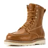 SUREWAY 8in Wedge Moc Soft/Steel Toe Work Boots for Men,Premium Full-Grain Leather,GoodyearWelt,Safety Work Boots/Shoes,Comfort Insole,Oil/Slip Resistant,GoodyearWelt,EH Rated Industrial Construction