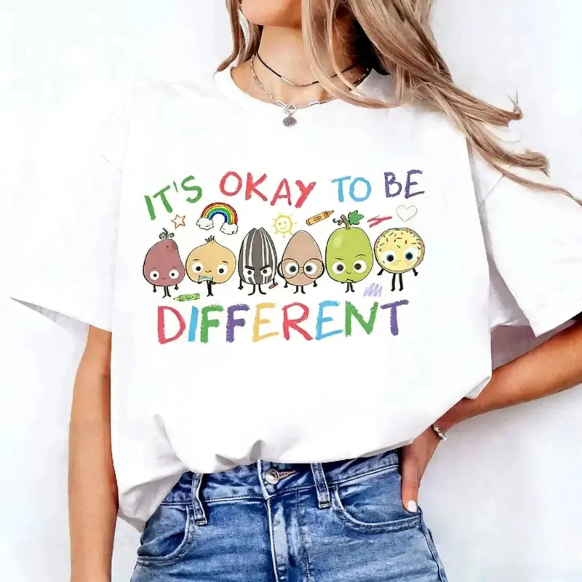 It's Okay To Be Different Shirt School Top Womenswear