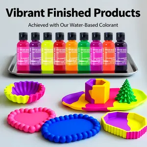 55ml/1.86oz High concentration Bright Colors Cement Dye, 12 Fluorescent Colors Plaster Water- based Pigment, Only Suitable For Toning Colors For Cement, Gypsum powder, Plaster, DIY Terrazzo Pigment Coloring Supplies