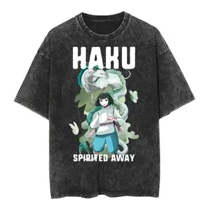 Haku Spirited Away Vintage Acid Wash Tee | Studio Ghibli Streetwear