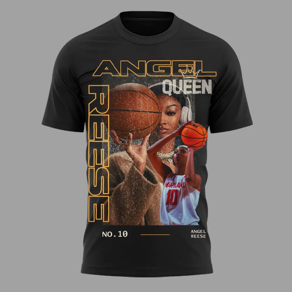Angel Reese 3D Graphic Tee All Over Print Sports Aesthetic Regular Fit Shirt Top HY4206