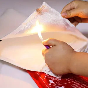 Emergency Fire Blanket, 40x40 Inch Safety Fireproof Cover, Flame Retardant, Durable, Compact, Ideal for Camping, Hiking, Home Use, Outdoor Survival Supplies, Emergency Survival Supplies, Survival Gear, Survival Equipment