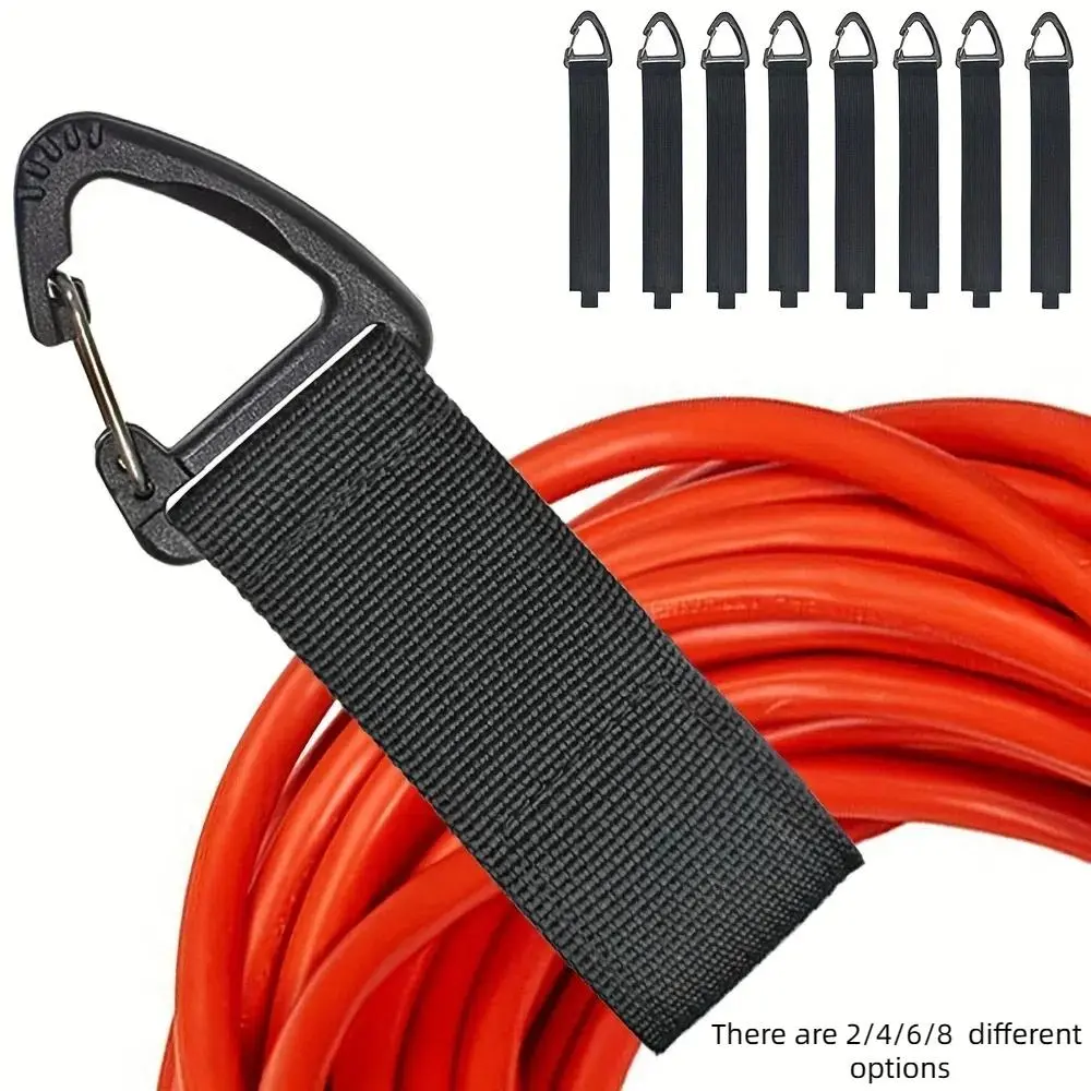 Extension Cord Organizer, 2/4/6/8 Counts Heavy Duty Cable Storage Strap with Triangle Buckle for Hanging, Home Organizers, Extension Cord Holder, Cord Holders for Cables for Summer