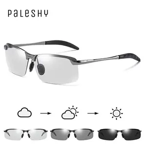 Paleshy Color Changing Sunglasses UV400 Polarized Shades for Driving Day & Night Automatically Adjusts from Clear to Dark Lenses