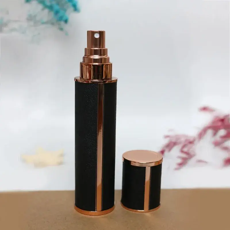 Luxury Leather Wrapped 10Ml Glass Perfume Spray Bottle Portable Mini Refillable Bpa-Free Cosmetics Container NONE