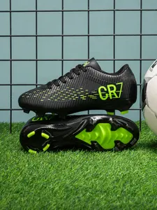 Cr7 Inspired Ag Soccer Cleats, 4 Colors, Firm Ground Traction, Ultimate Speed & Style, PU Leather, Rubber Sole, All Seasons