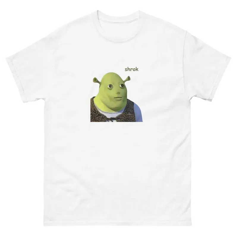 Dank Shrek Shrok Meme T Shirt - Funny Merch Print Gift Idea - Quirky Goofy Wacky Tee