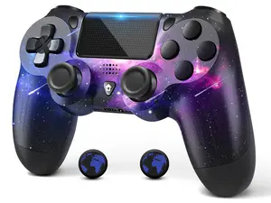 Wireless Controller for Ps4 Romote Compatible with Ps4/Slim/Pro, Controller for Ps4 with 3.5mm Audio Jack, Touch Pad,Six Axis Motion Control (White)