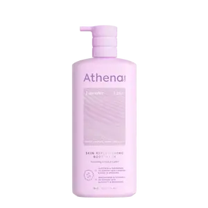 Lavender Latte | Athena Club Skin Replenishing Body Wash | French Lavender, Amber, Tonka Bean | Nourishing Wash with Shea Butter & Avocado Oil for Sensitive Dry Skin