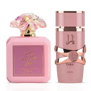 Pink Blush Shams Al Emarat Khususi by Ard Al Zaafaran & Yara Elixir by Lattafa Eau de Parfum Spray 100ml (3.4 oz) (Bundle)
