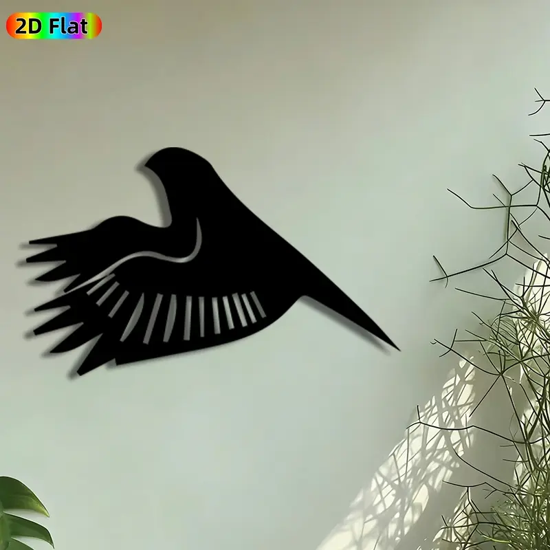 1pc Flying Raven Metal Wall Art, Silhouette Raven Statue Mural, Intricate Craftsmanship, Artistic Metalwork, Perfect for Halloween, Thanksgiving Decor, Perfect for Living Room Patio Wall Studio Decor, Ideal Gift for Wildlife Enthusiasts.