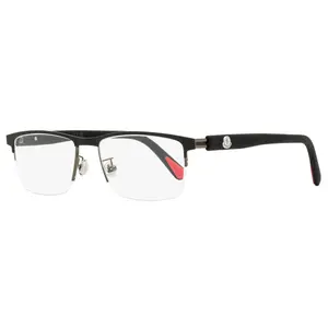 Moncler Semi-Rimless Eyeglasses ML5164H 002 Matte Black 54mm