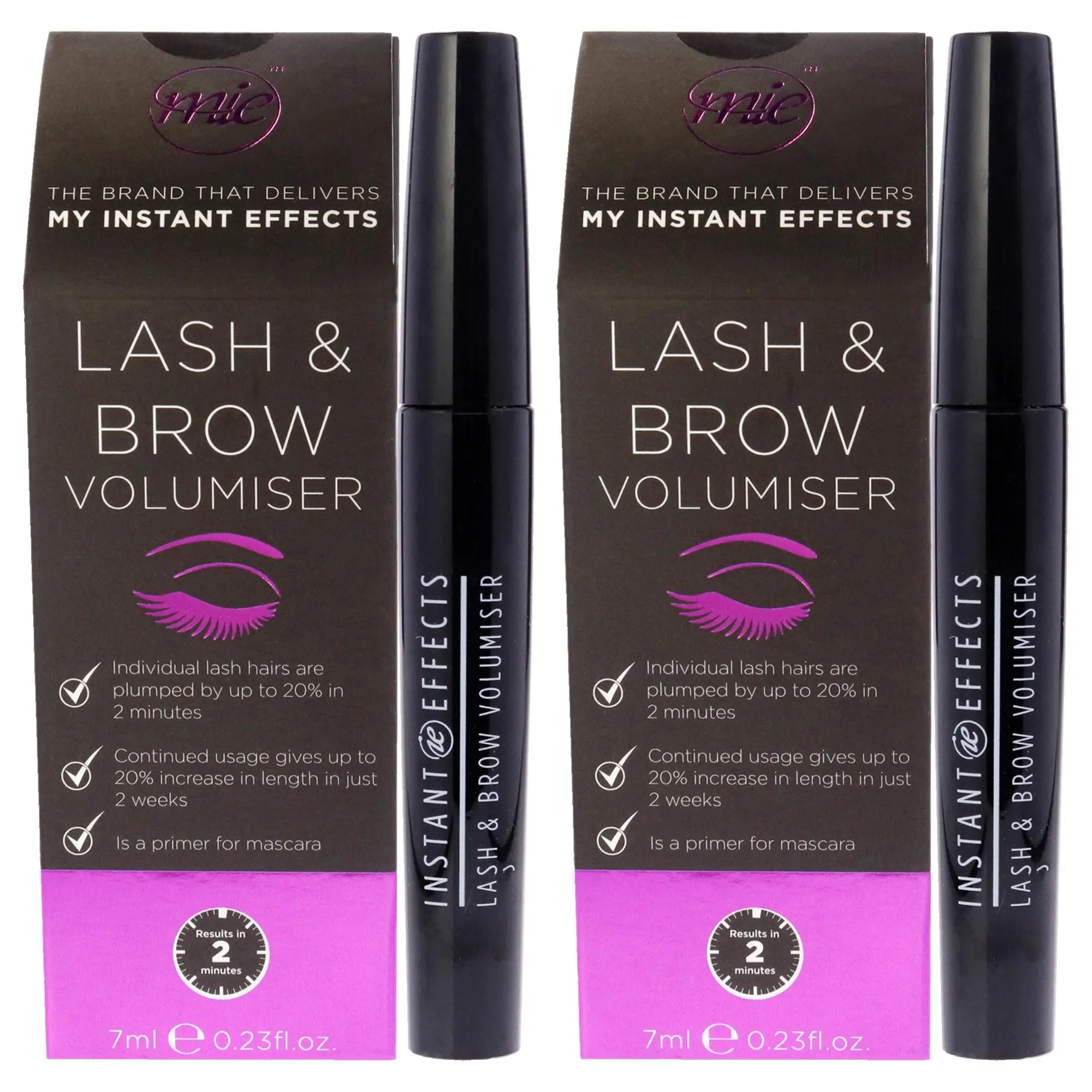 Unisex Lash and Brow Volumiser Mascara Primer by Instant Effects - 0.23 oz, Pack of 2