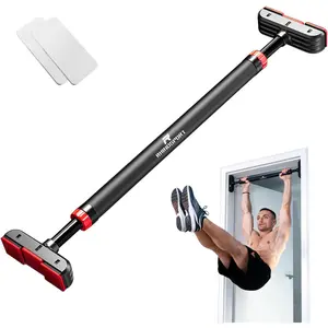 Door Pull Up Bar Doorway No-Screw from 69-92 cm (27.1in-36.2in) Workout Equipment for  Gym Upper  Workout Non-slip 2x EXTRA  Padding for  Door Frame Protection