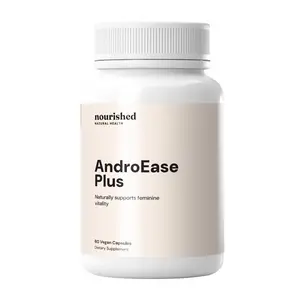 Nourished Natural Health | AndroEase Plus Natural Vegan Vitamin for PCOS Relief and Hormone Balance Supports Healthy Androgen Levels and Clear Skin | 60 Vegan Capsules