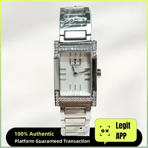 Hermes Vintage Tanden TA 1.210 Stainless Steel Quartz Ladies Diamond Watch 11899942