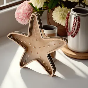 1Pc personalized creative design starfish statue ornament can be installed shell jewelry practical home desktop decoration ornament (excluding shells)