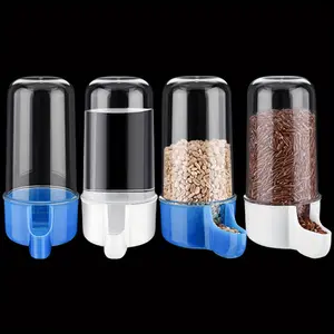 Pack Of 4 Automatic Bird Feeder and Waterer Set for Pet Birds - Automatic Feeding & Water Dispenser With Transparent Hoppers, Easy-to-Use Cage Accessory,Cockatiils, Parakeets, Lovebirds